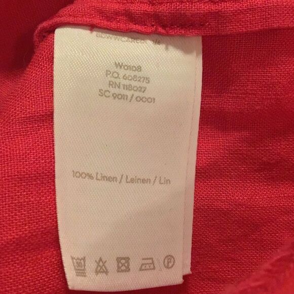 Boden Sleeveless Pink Linen Notch Neck Dress With Pockets - Picture 9 of 10